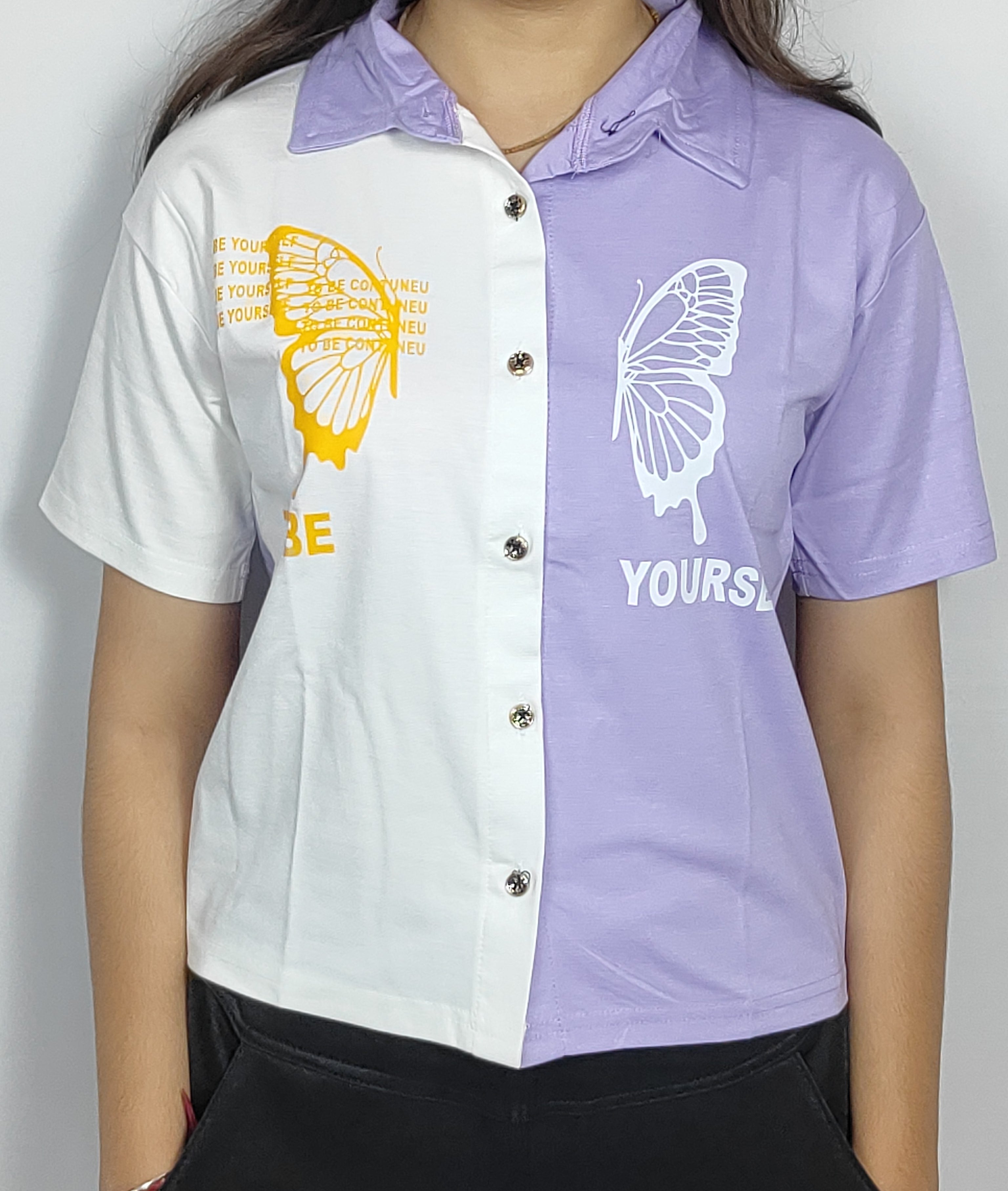 Half -and-half Butterfly Shirt Collection (T2)