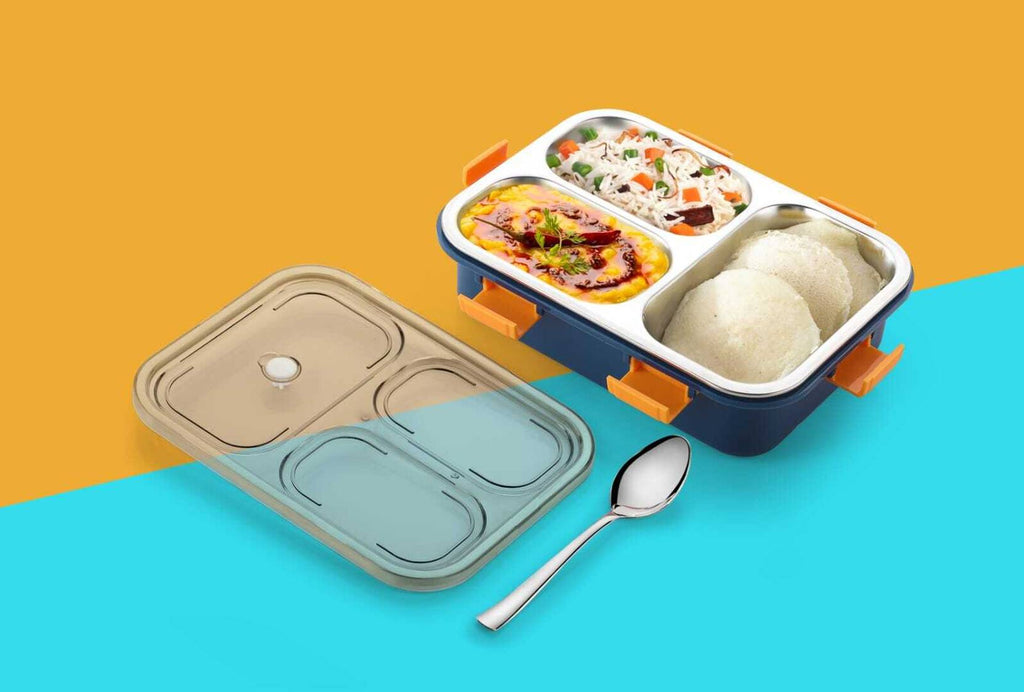 COLORS SCHOOL LUNCH BOX 3 Containers Lunch Box  (1000 ml, Thermoware)