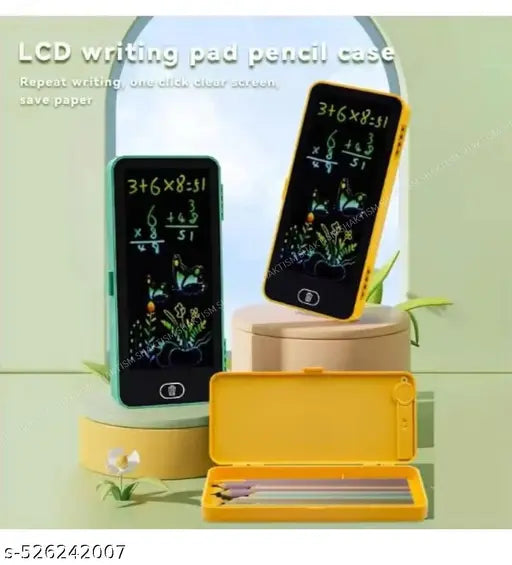 LCD Writing Tablet Pencil , Drawing Board Case with Erase Button, Magic Storage for Stationery, Multi