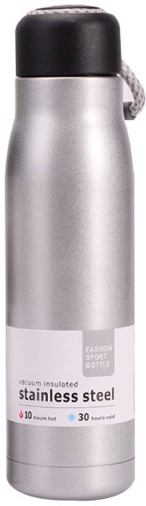 Double Wall Vacuum Insulated Water Bottle 550 ml Flask  (Pack of 1, Silver, Steel)