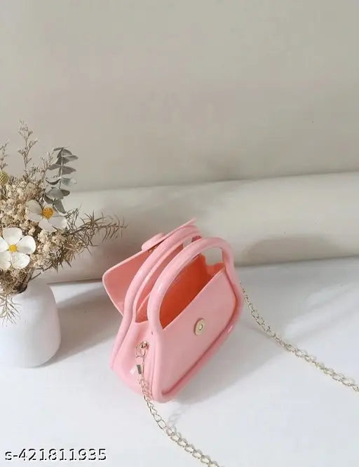 Trendy Mini Purse sling bag With double Handle for Girls Kids Jelly Purse Clutch Crossbody Shoulder Bag Trending Fashion
