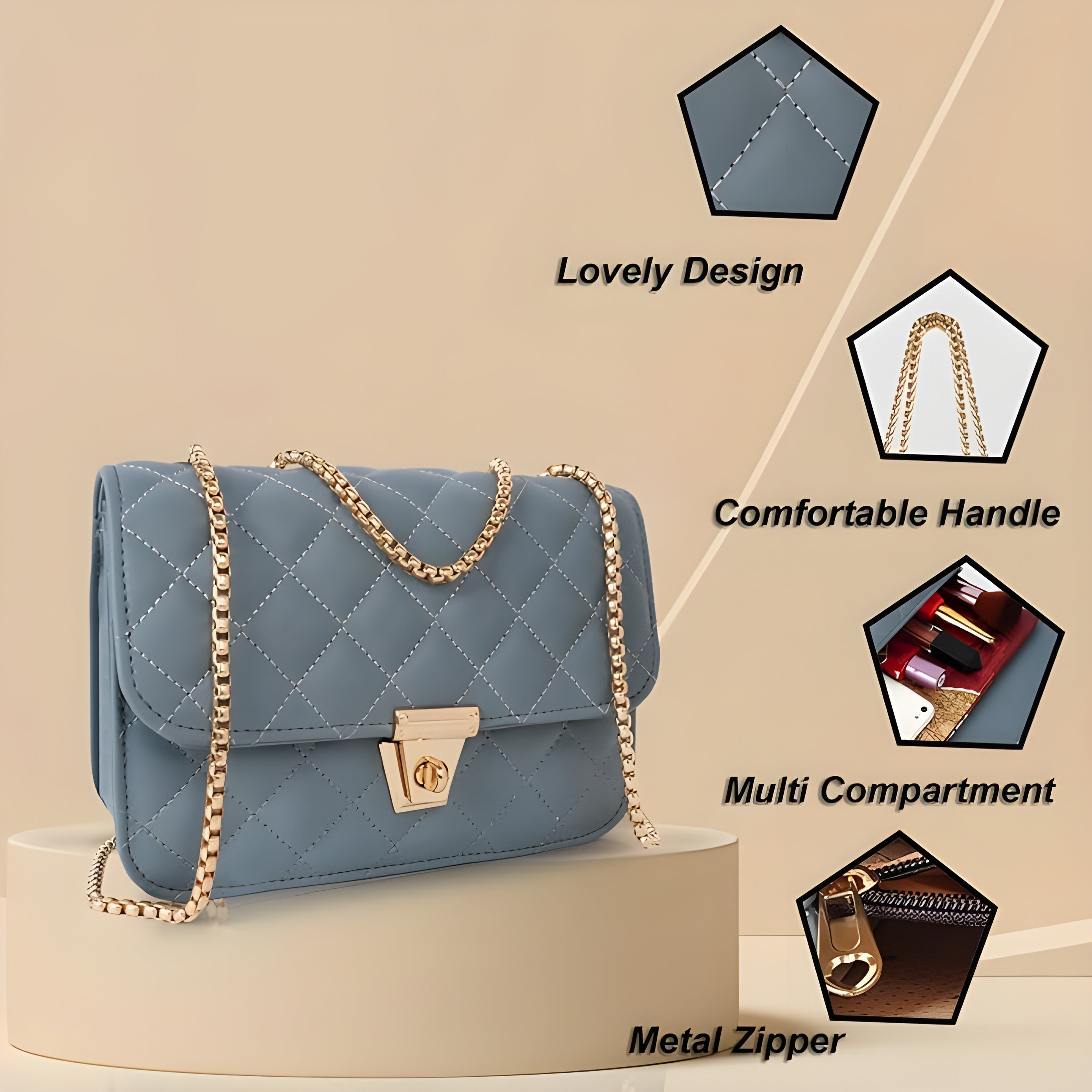 Blue Girls Sling Bag