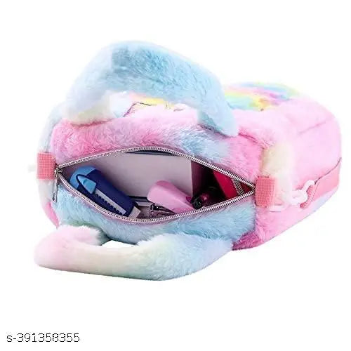 Unicorn Toddler Bag Princess Fur Crossbody Handbag